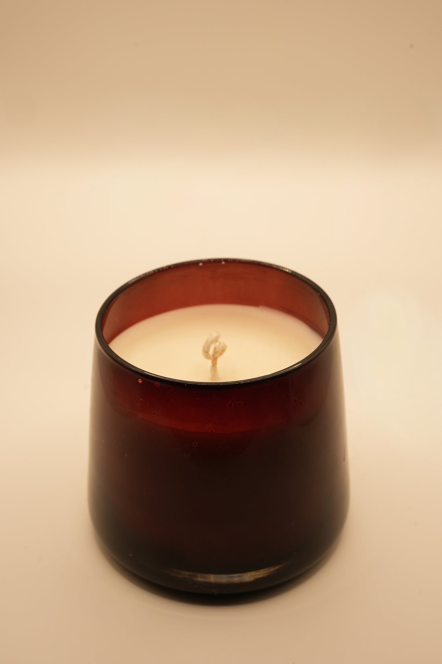 Deep Amber Glass Candle