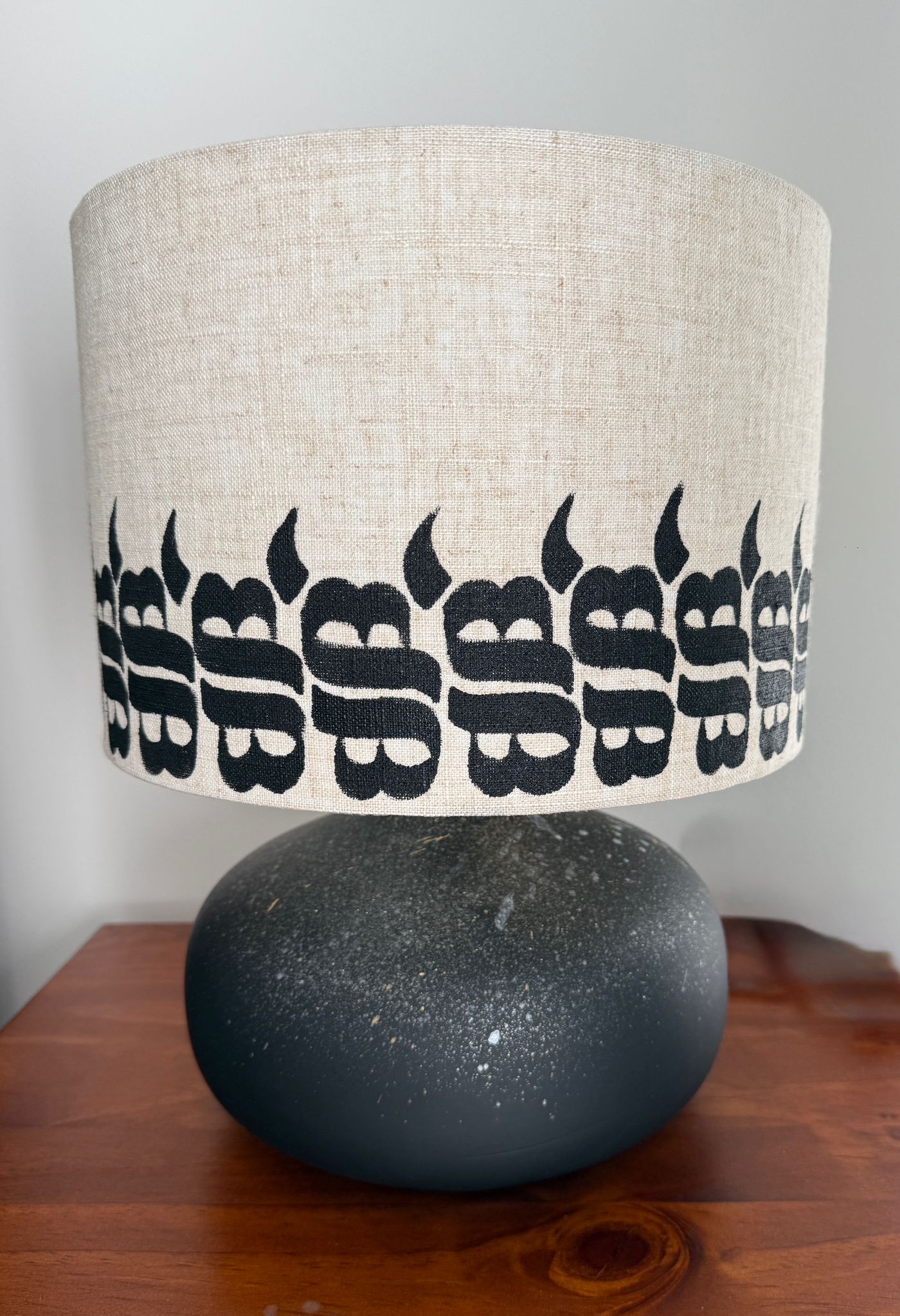 Modern Black & Beige Table Lamp — by Sahar Yazdani