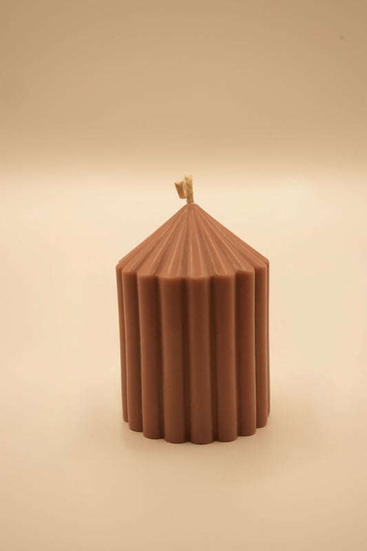 Luxury Pillar Candle – Ribbed Form