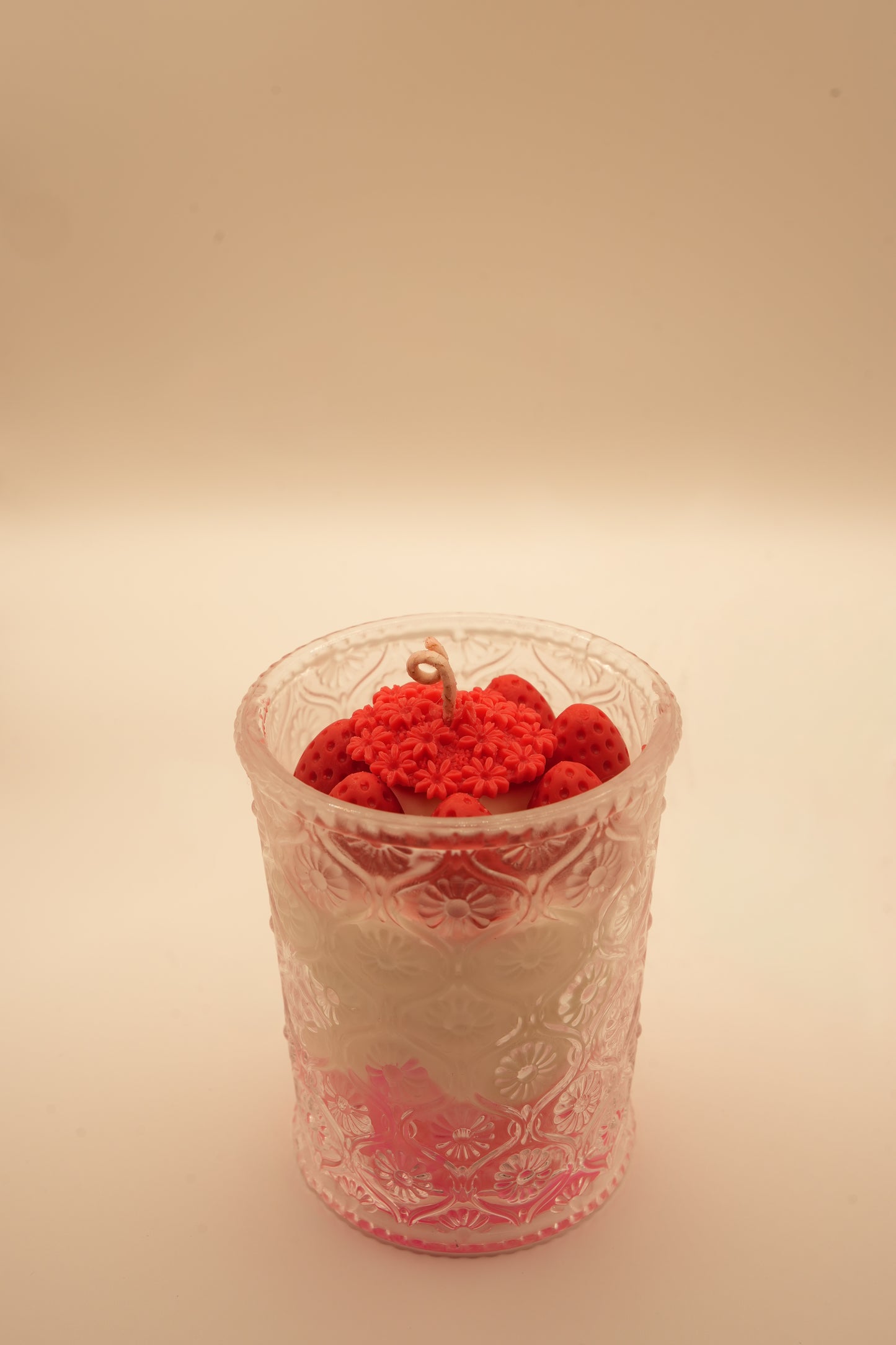 Strawberry Glass Candle